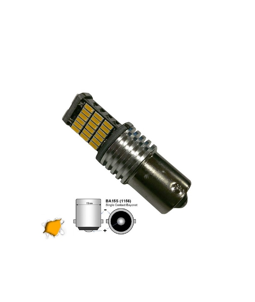 Λαμπτήρας 1156 45 SMD 4014 Can Bus 12v Πορτοκαλί GloboStar 04461